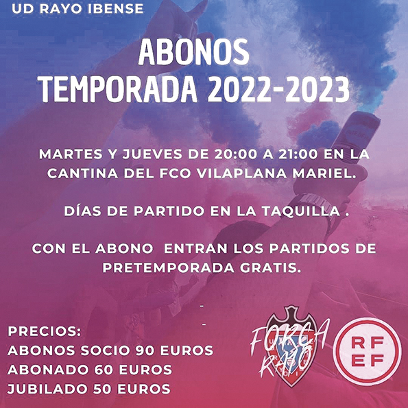 El Rayo Ibense posa en marxa la campanya d'abonats 2022/2023